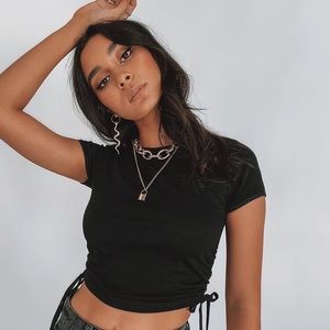 ✨NWOT✨ Princess Polly Evant Tee Black size US 0